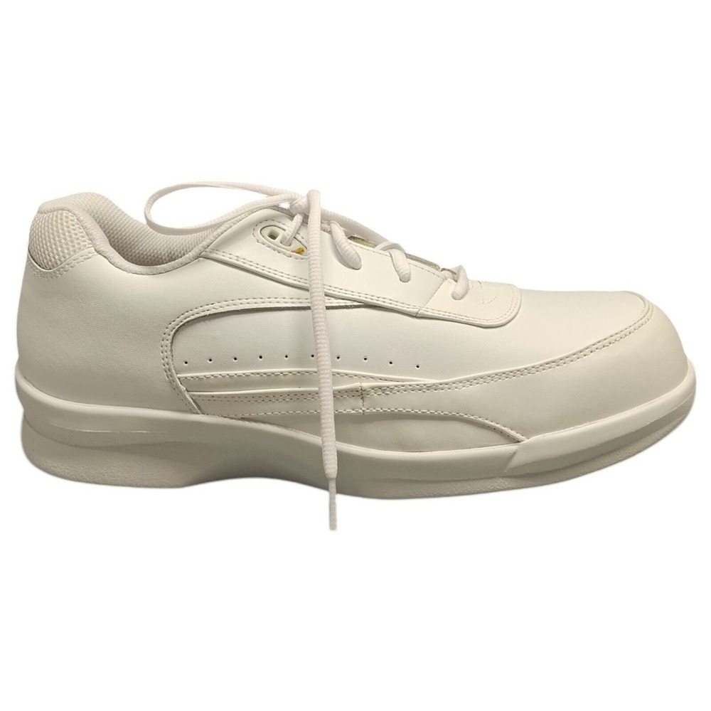 Apex Low Top Athletic Sneaker Shoes Mens Size 12 White Comfort Round Toe Lace Up